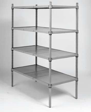 Plasteel shelving Plasteel Non-Corrosive Shelving & Carts Solid or Vented 1,000