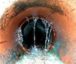 sewers regularly finding leaks in the system and