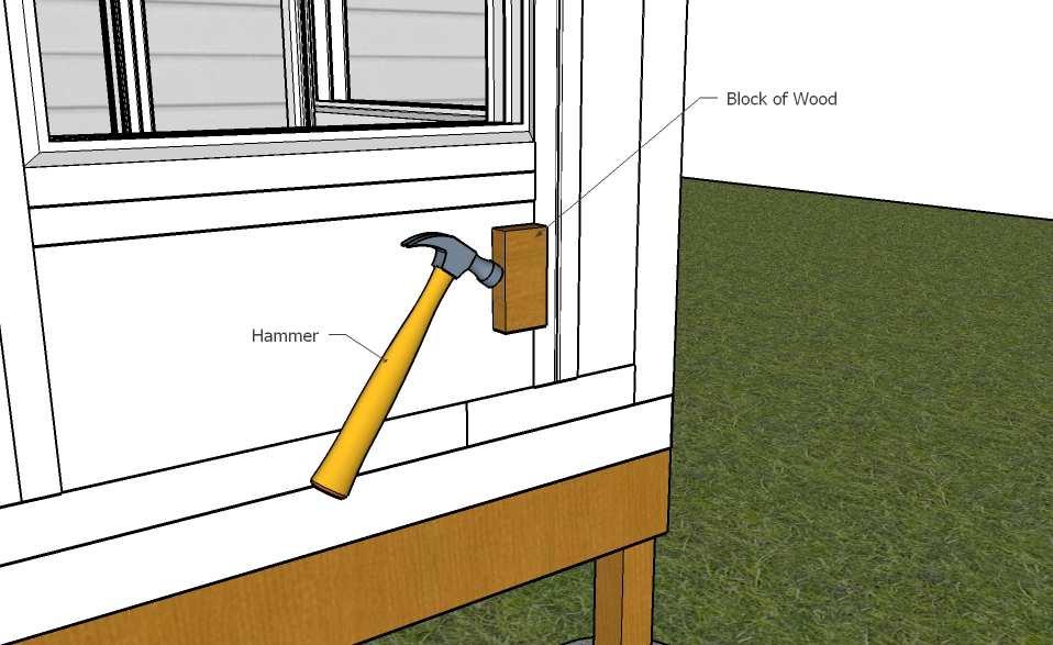 Check the window frame and make sure it is fully seated in the h-bar. If the frame has pulled away from the vinyl h-bar, use your hands and push the window back into place.