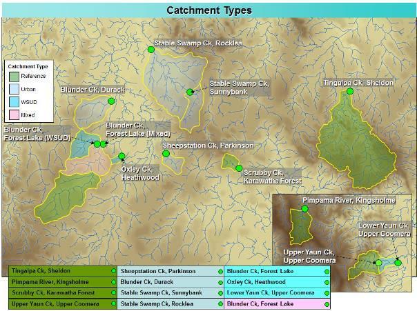 1. DESCRIPTION OF GAUGED CATCHMENTS Twelve gauged catchments located in SEQ (Figure 1) are used for hydrologic calibration.