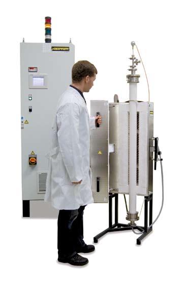 used for either horizontal or vertical operation. Using a variety of accessories, these professional tube furnaces can be optimally laid out for your process.