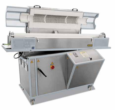 Rotary Tube Furnaces for Continuous Processes and/or Batch Operation RSR-B 120/750/11 as tabletop version for batch operation RSR 120/1000/13 for continuous operation