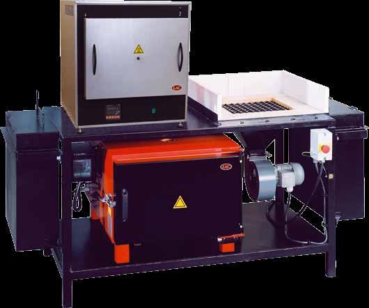 CUSTOM-MADE FURNACES FOR SPECIAL APPLICATIONS HARDENING WORKPLACE SKM up to 1340 C LABORATORY TABLE Compact and practical laboratory hardening equipment set No need to say more.