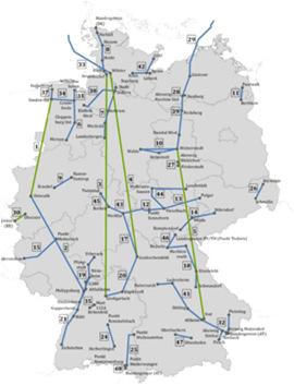 High Voltage Power Grid in Germany.