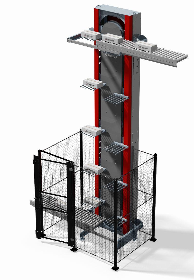 Infeedheight : 750 mm / min. 525 mm Outfeedheight : 2500 mm / max. 20 mtrs. Column height : 3000 mm Capacity : up to 2000 Units/Hr.