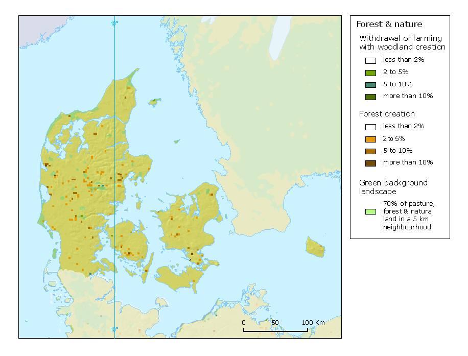 Forest & nature Afforestation supported by government policy During the period 199-2, the Danish Ministry of Environment had strong support for its landscape change plans.