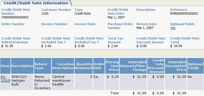 4 integration, the O/E Inquiry Menu now provides a Credit/Debit Notes choice, allowing you to look up a customer s history of credit or debit notes. Select the new Credit/Debit Notes option.