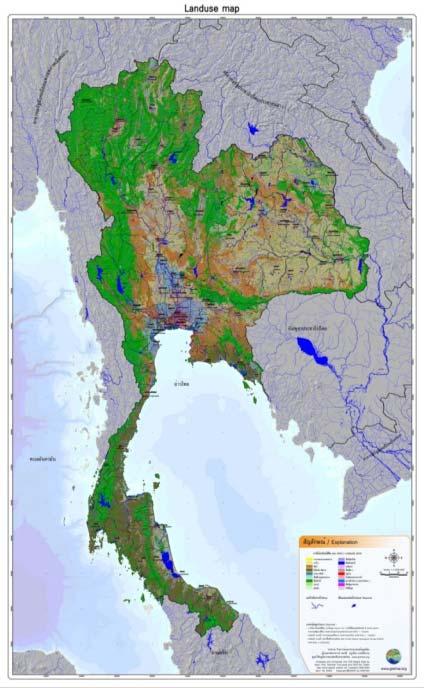 Landuse map Thailand 51.3 mil.