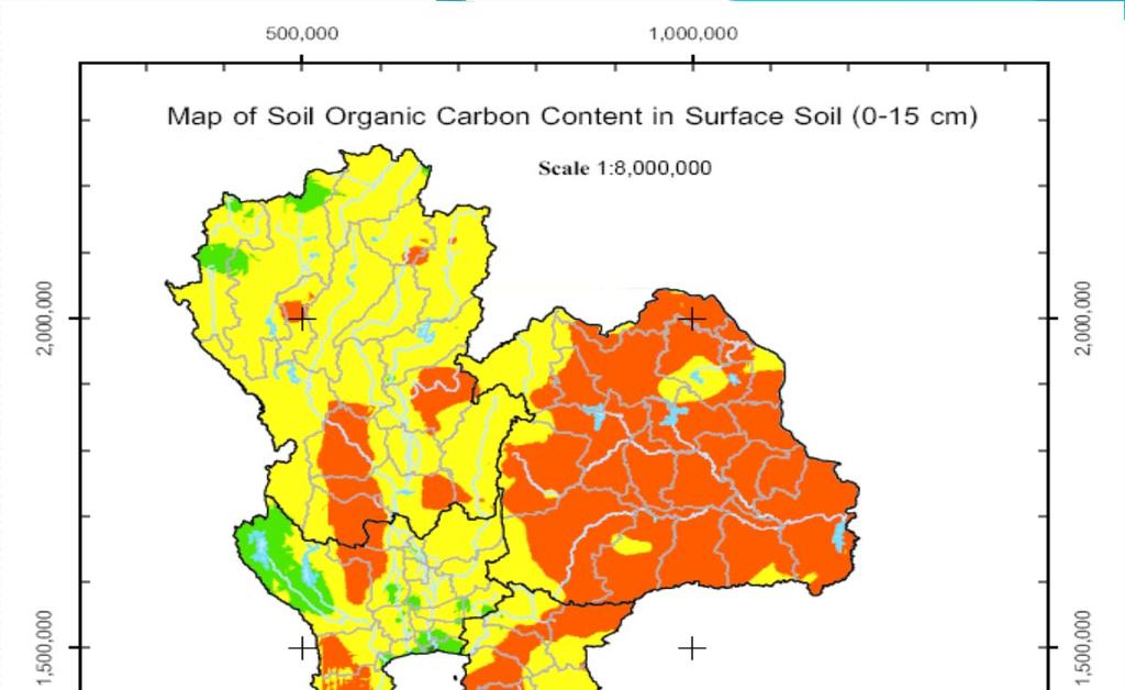 The soil organic carbon status of