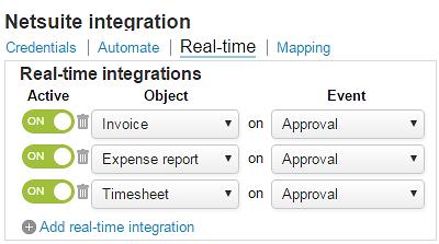 Select an object and event which trigger a real-time integration. Automate Screen On the Automate screen you can set the maximum allowed integration scheduled runs.