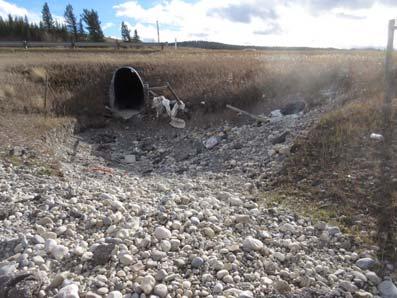 Drainage On Pedestrian/Animal Underpasses look for: Ponding in culvert barrel or at ends Any condition contributing to icing Damage to sideslopes or embankments Record Yes if barrel leakage and