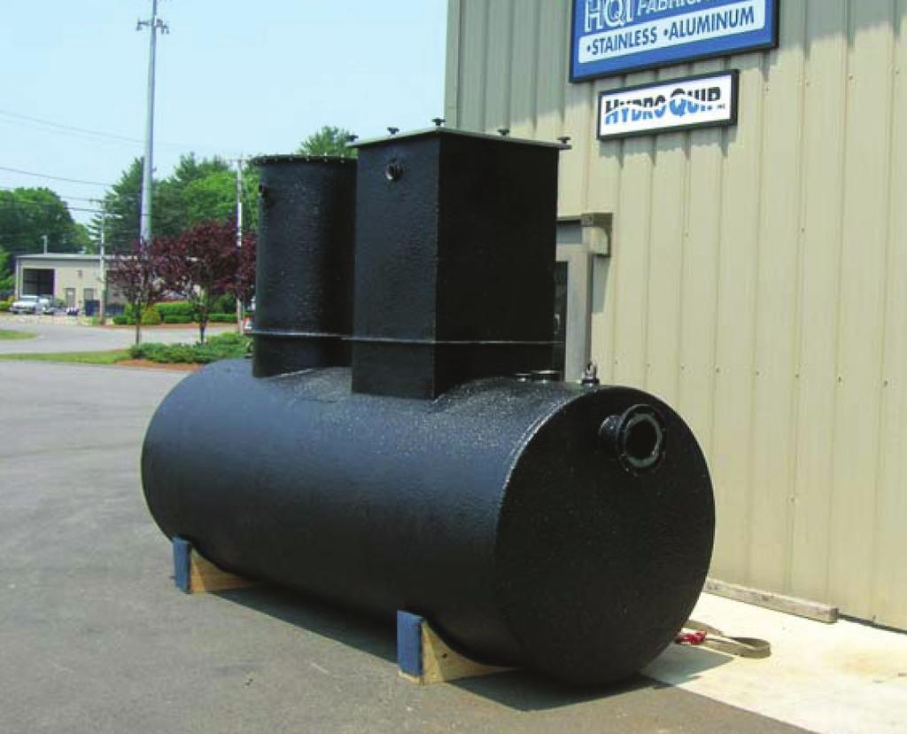 Below Ground Oil Water Separators Smaller units, higher flow rates Low maintenance cost Equipment can be serviced and maintained from outside; no confined spaces Easily cleaned through the removable