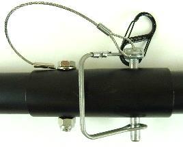 Select the number of sections necessary to have the hydrophone one meter below the water line.