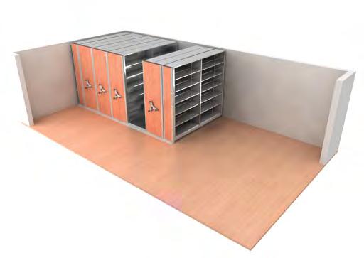 Mobile shelving systems allow you to either halve the space required for your shelving or double the storage capacity within the same footprint of traditional shelving.