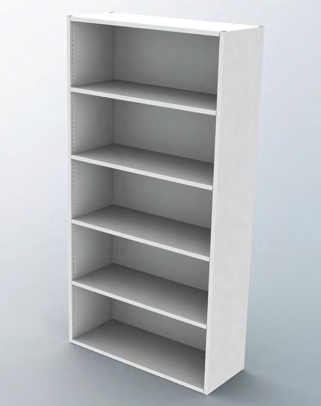 Double skin shelving system Double skin shelving balances a clean front line, concealed fixings and ease of adjustment to form a premium product.