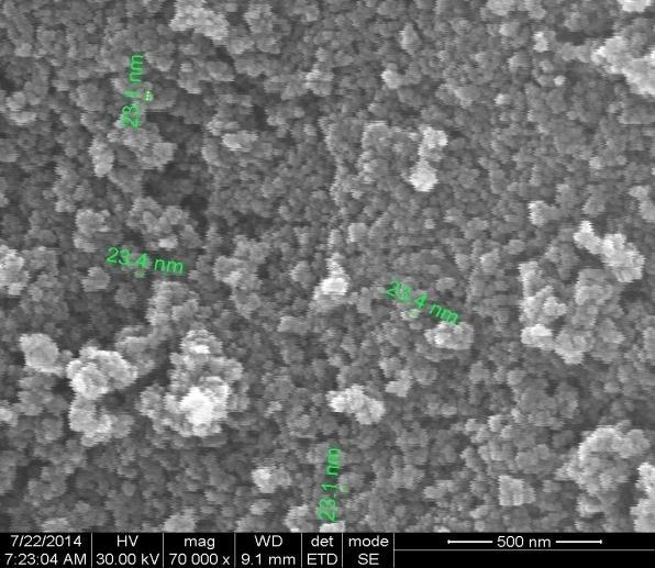 http:// 3.2 Morphological Study: (SEM) The SEM images of nickel lanthanum ferrite nanocrystals for (La=0.0, 0.25, 0.50 and 0.75) are as shown in Fig:2.