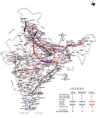 PROFILE OF INDIAN POWER SECTOR Transmission network has grown significantly Transmission lines have grown from 3,708 circuit kilometres (ckm) in 1950 to more than 220,794 ckm now; it is targeted to