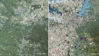 BIODIVERSITY THREAT Changes in Brazilian rainforest over 30 years!