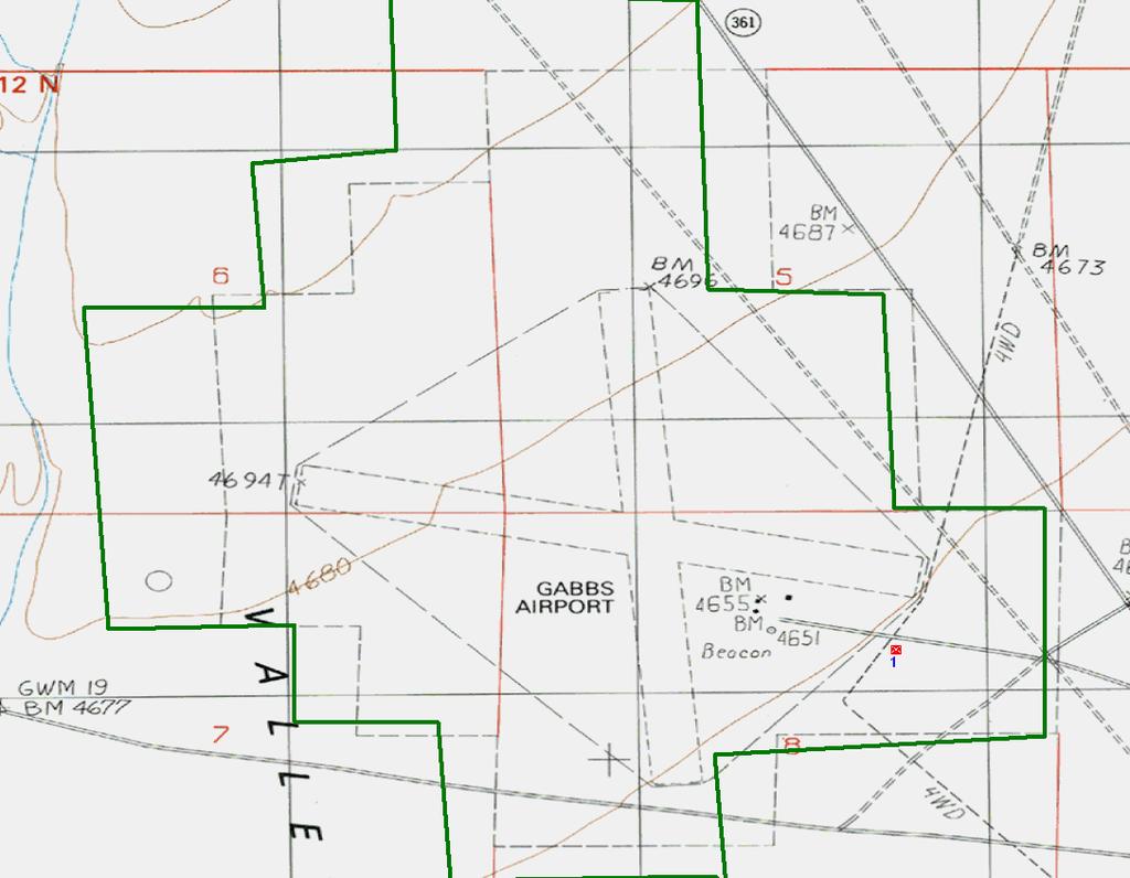 Environmental FirstSearch Topo : 1.00 Mile Radius from Area Single Map, GABBS NV 89409 Source: Area Polygon... Identified Site, Multiple Sites, Receptor.