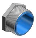 Fittings shall be rugged, of ferrous metal construction, electro-zinc plated inside and outside, and furnished with a nylon bushing as manufactured by Thomas & Betts, Series 8123 and 8120.