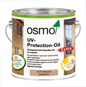 UV-PROTECTION-OIL EXTRA NATURAL Slightly white UV Protection preserves the natural colour tone of wood Extra 18 m 2 / 1l 429 Natural Transparent, with film protection 1 COAT PRODUCT DESCRIPTION