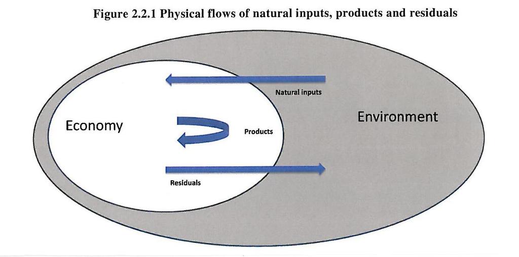 Flows between the economy and the environment System