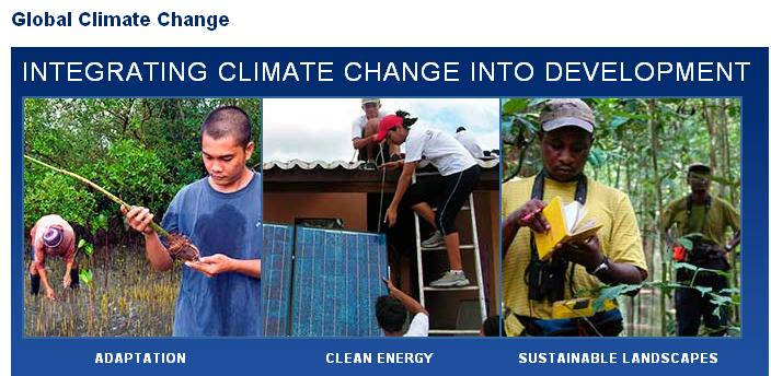 USAID Response Increasingly designing and implementing projects and programs whose primary objective is GCC-related: adaptation programming to help build resilience to climate change impacts;