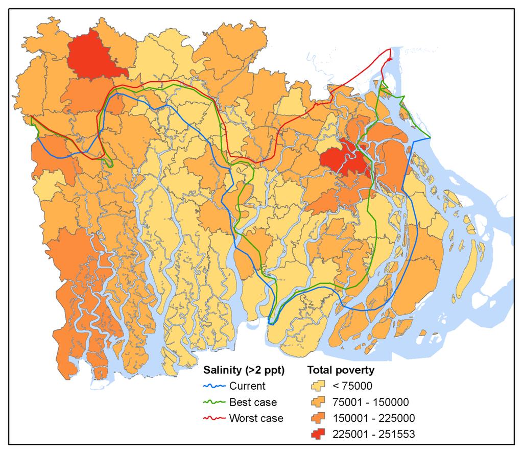 Exposure of Poor to Increased River Salinity Change from the