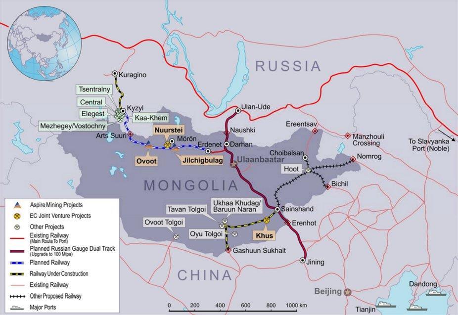 Northern and central railway links of the economic corridor Conduct studies on northern railway links of the economic corridor (Kurangino-Kyzyl-