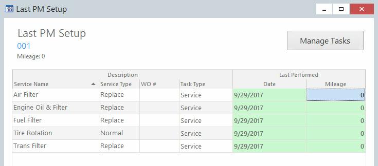 15 Fleet Maintenance Pro 15 assign to this asset. If you do not plan to use the PM Schedule Template feature, you will have an opportunity to add individual PM service tasks to this asset upon save.