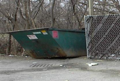 spillage Dumpster covered, have lids