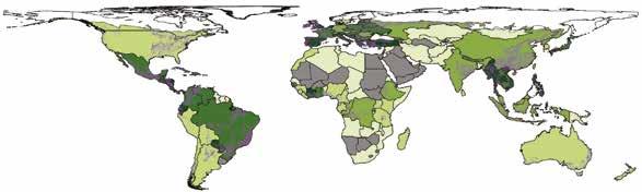 CHAPTER THREE FIGURE 4 Distribution of potential GGR by reforestation by country.
