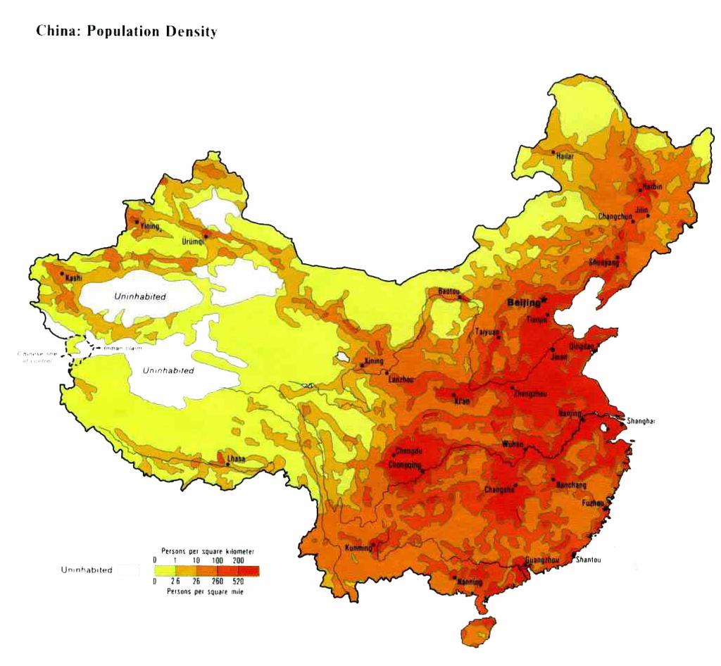 1. Impacts of Climate Change on Urban Areas China's population is