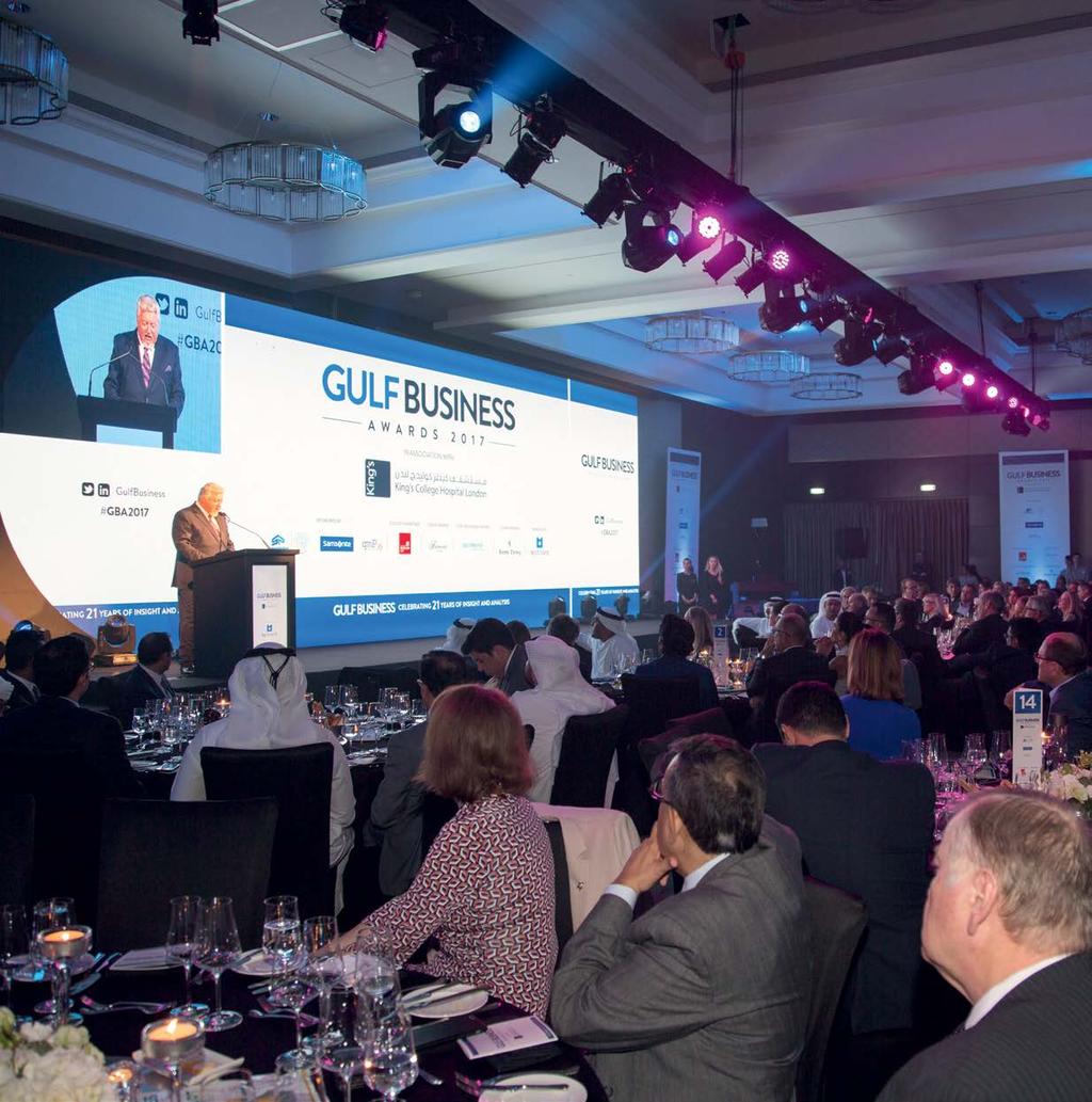 AWARDS The Gulf Business Awards celebrates the excellence of businesses and leaders from the GCC.