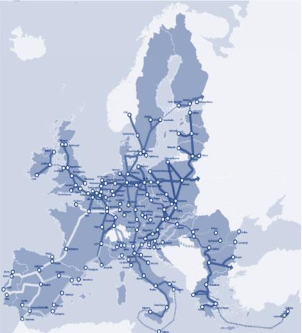 EU development of CNG and LNG refueling infrastructures TEN-T core network Connecting Europe Facilities projects Approved in previous calls (67 stations 65 M funding) LNG Blue Corridors 14 C-LNG