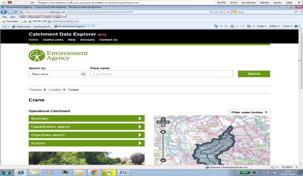 Catchment Data Explorer Information about the status of water