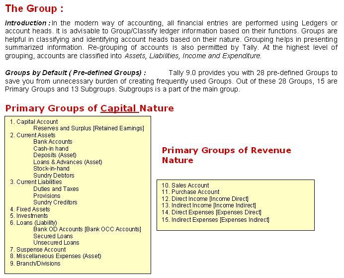 Primary Groups of