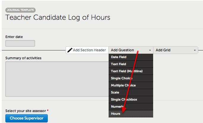 7. Enter text to describe what the candidates should enter to track their hours. You can use the 'Help Text' option as well. 8. Enter an acceptable range for the hours entered as a response.