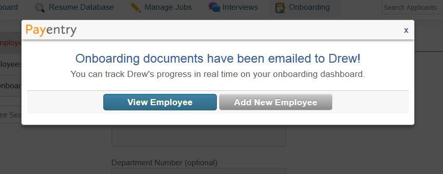 Step 6: This will confirm your documents have been emailed.