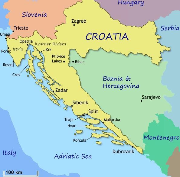 Introduction of Croatia (in 2014) Land area: 56,610 km 2 Sea surface area: 31,067 km 2 Population: 4,284,889 Population density: 78.