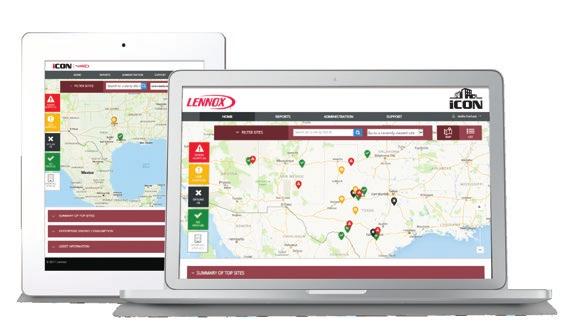 i CON THE COMPLETE ENTERPRISE MANAGEMENT SOLUTION icon by Lennox is the affordable building automation solution that captures