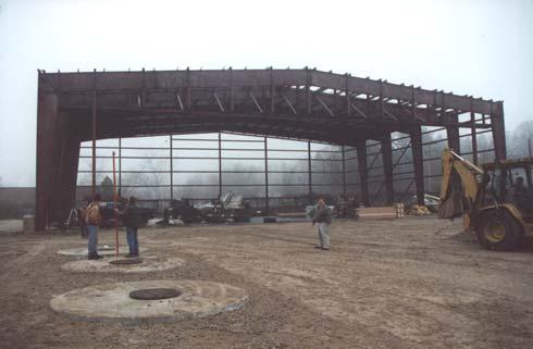 The facility is a prefabricated structure with a spread foundation on a stabilized sub-soil base.