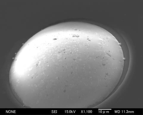 a mask of negative photoresist Etching