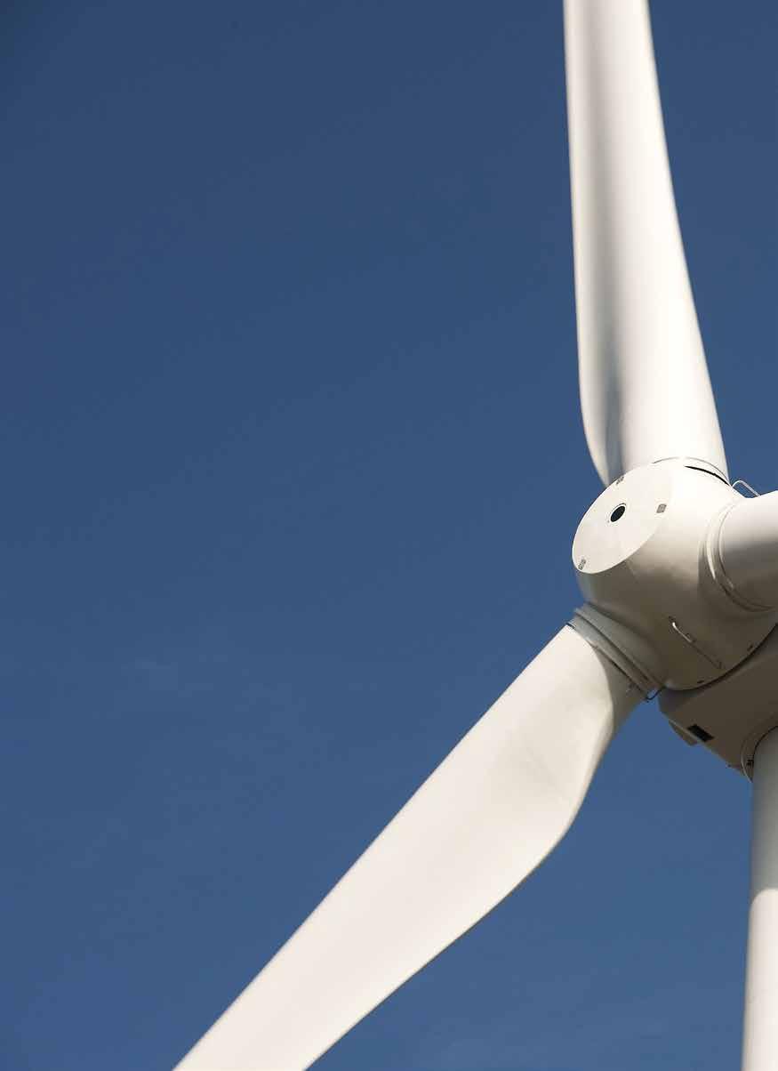 Renewable Energy Teknos Solutions for Wind Turbines Features Excellent adhesion and pull-off strength High solids content and low VOC emissions Designed for fast application with 2K-equipment Smooth