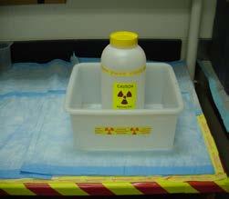 Best Work Practices Spill Prevention Secondary Containment: Secondary containment must be provided for all radioactive liquids including waste containers, micro tubes, source vials,