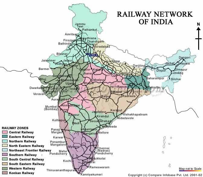 Also 2nd Largest Network in the world ( 63000 route km ) Freight : Mainly