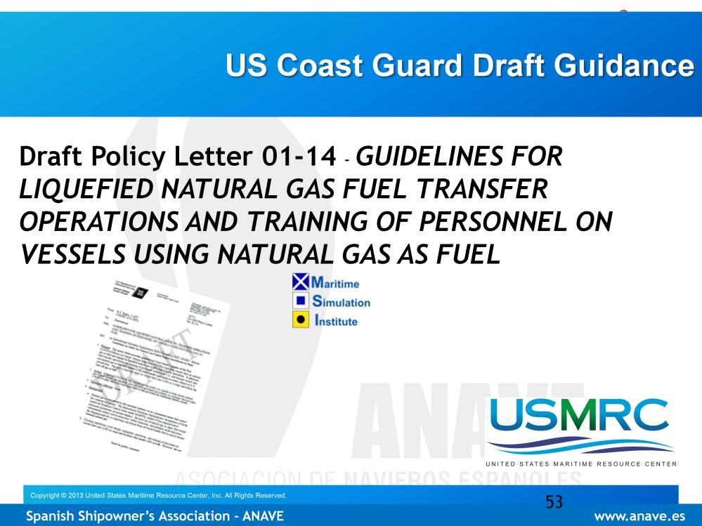 I am not going to enter into any details about the USCG Guidelines, but only to say that they include, as an annex, the Chapter 8