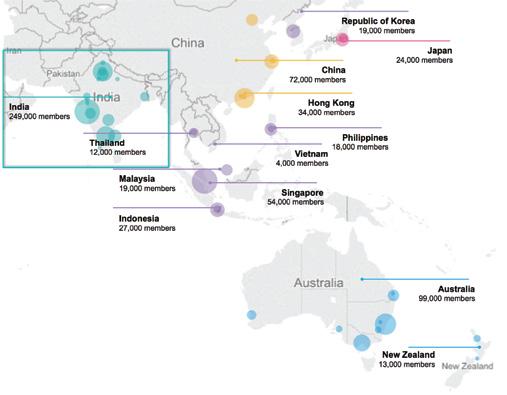 Locating local talent for your leadership talent pipeline There are over 680,000 leaders* in APAC on LinkedIn Across the APAC region, Singapore, Mumbai and Sydney are the cities with the greatest