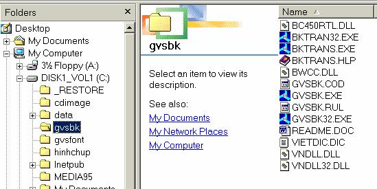 duyệt hệ thống file Click vào ô - để thu nhỏ nội dung thư mục Click vào ô + để chi tiết hóa nội dung thư mục.