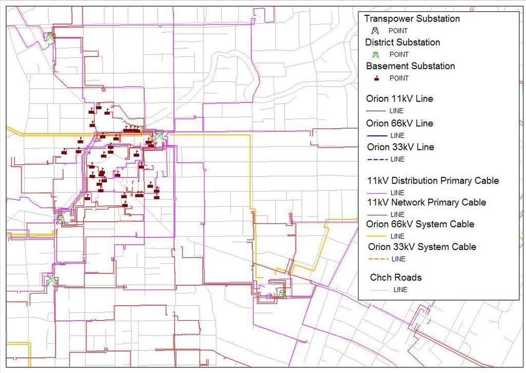 Christchurch pilot Area: Establishing Inferences Christchurch Electric Power System-1:250 map SUBSTATIONS Possible inferences HAZUS classification ORION database Possible Inferences V LOW = 115 KV V